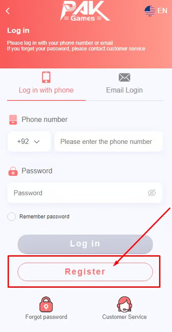 Sign Up For Pak Game